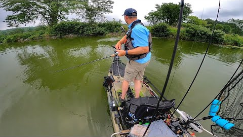 KAYAK BASS FISHING TOURNAMENT (Lake MacBride) | Covering water to find a KICKER!!!