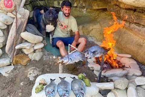 3 DAYS solo survival (NO FOOD, NO WATER, NO SHELTER) Catch and Cook - Fishing - Bushcraft Camping