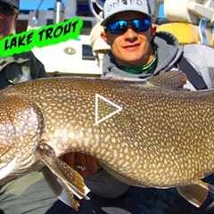 30 lbs LAKE TROUT (fishing 200 feet of water!)