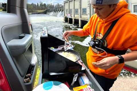 Walleye Catch and Cook out of My Truck | Feeding Strangers...