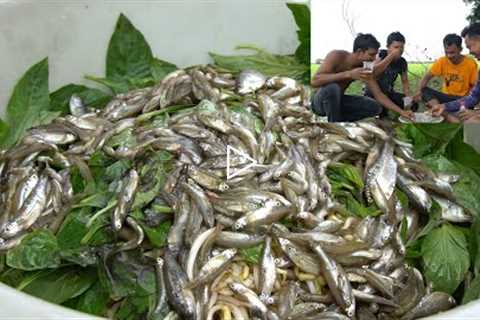 EATING ALIVE BABY FISH JUST CATCH FROM THE WATER | Oh! My God! These all of men eat all this fish