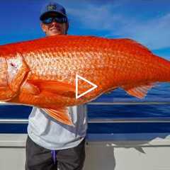 GIANT *GOLDFISH* Catch Clean Cook (Queen Snapper)