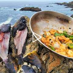 Catch and Cook On The Rocks!  Famous Chinese Dish Step by Step! 🤤