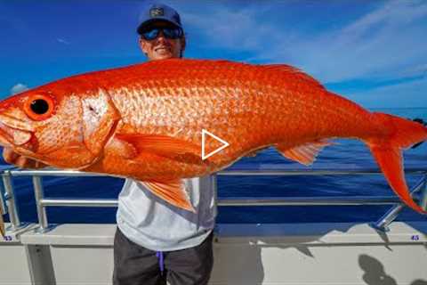 GIANT *GOLDFISH* Catch Clean Cook (Queen Snapper)