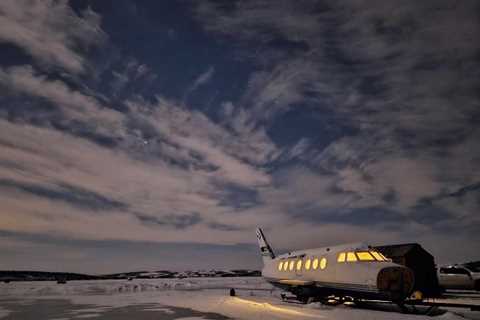 Group of Friends Turns Airplane Into Awesome Ice Fishing Shack